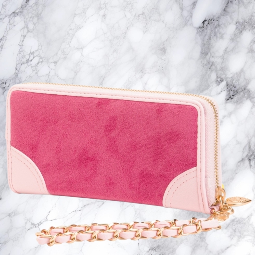 Juicy Couture Y2K Pink Velour Wallet Crown Limited Edition NIB - Picture 3 of 3